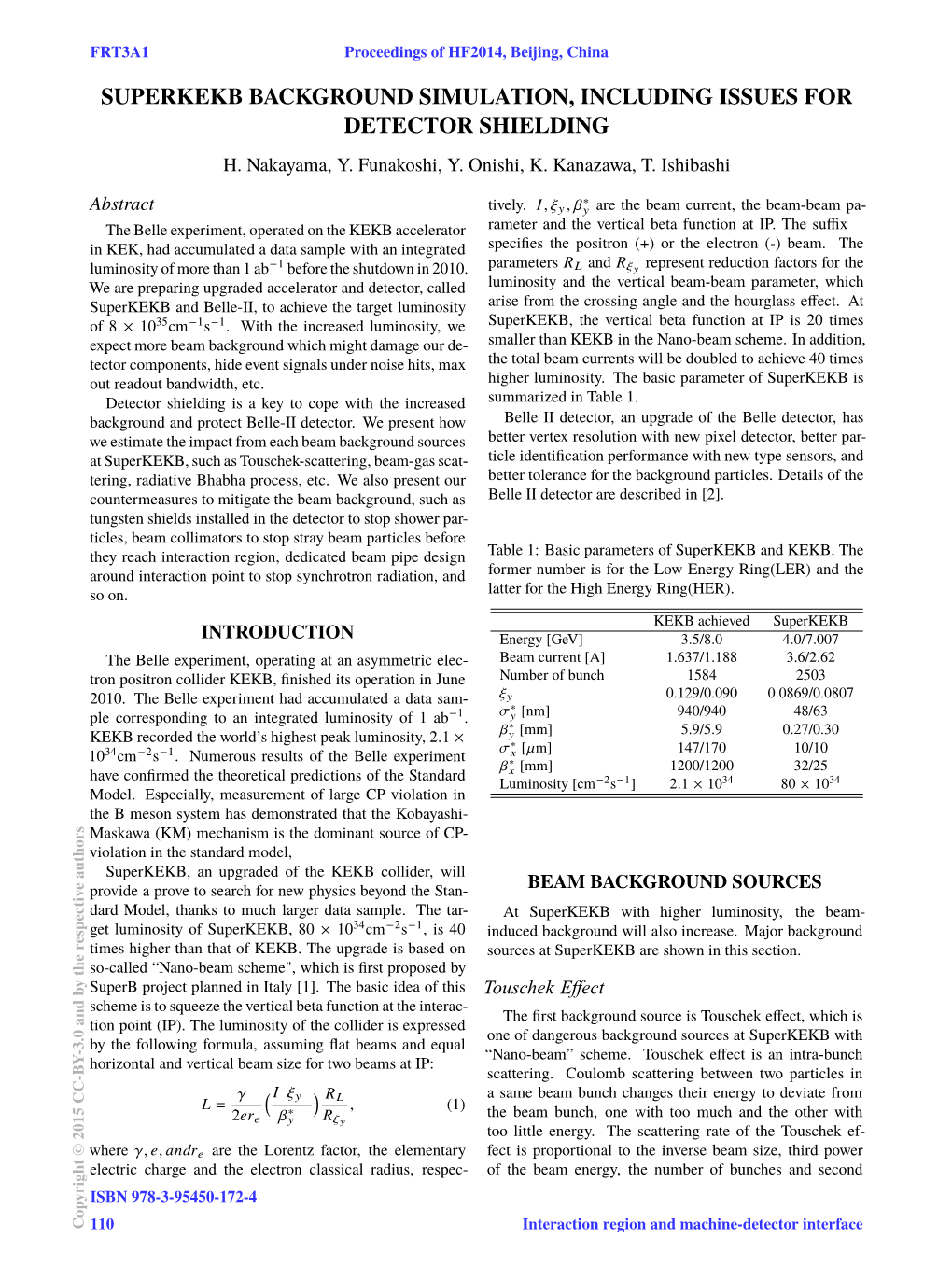 Superkekb Background Simulations, Including Issues for Detector