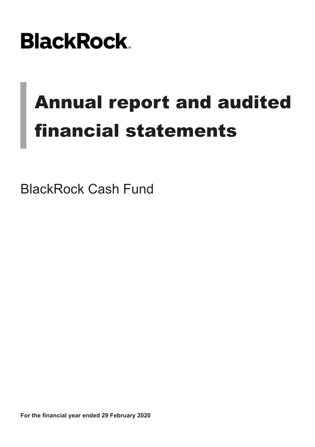 Annual Report and Audited Financial Statements