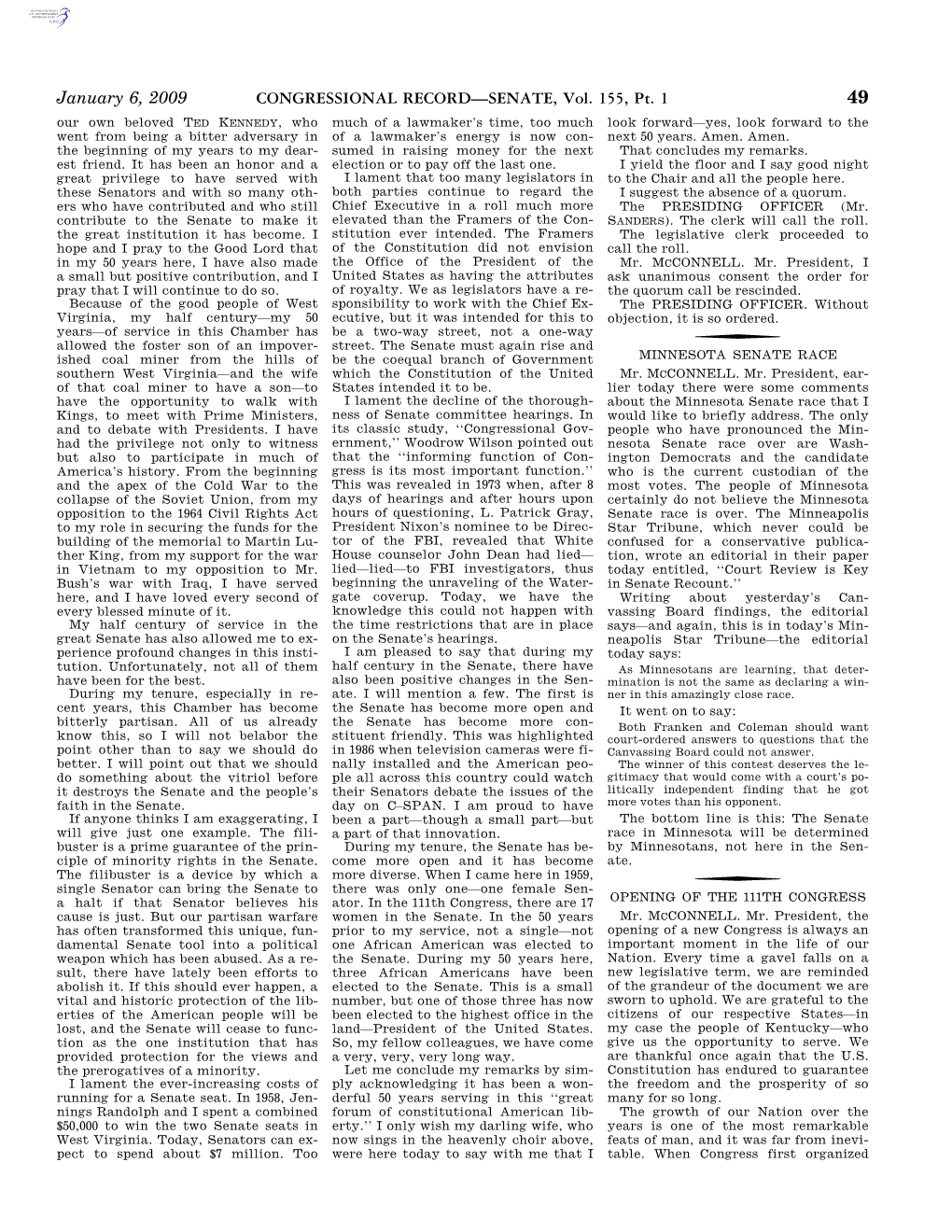 CONGRESSIONAL RECORD—SENATE, Vol. 155, Pt