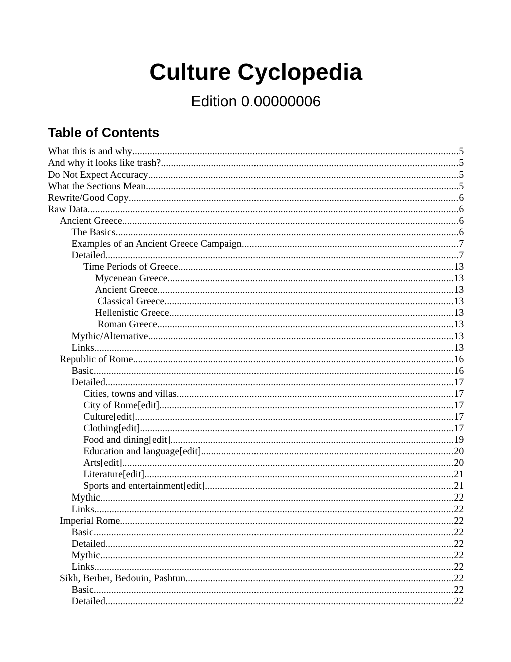 Culture Cyclopedia Edition 0.00000006