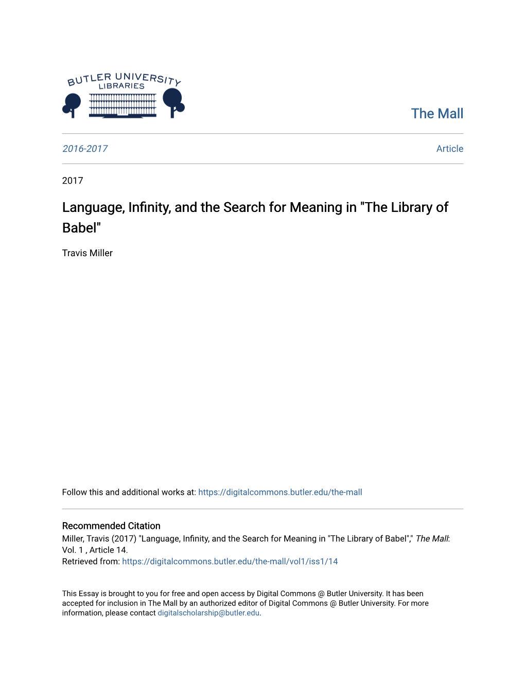 Language, Infinity, and the Search for Meaning in 