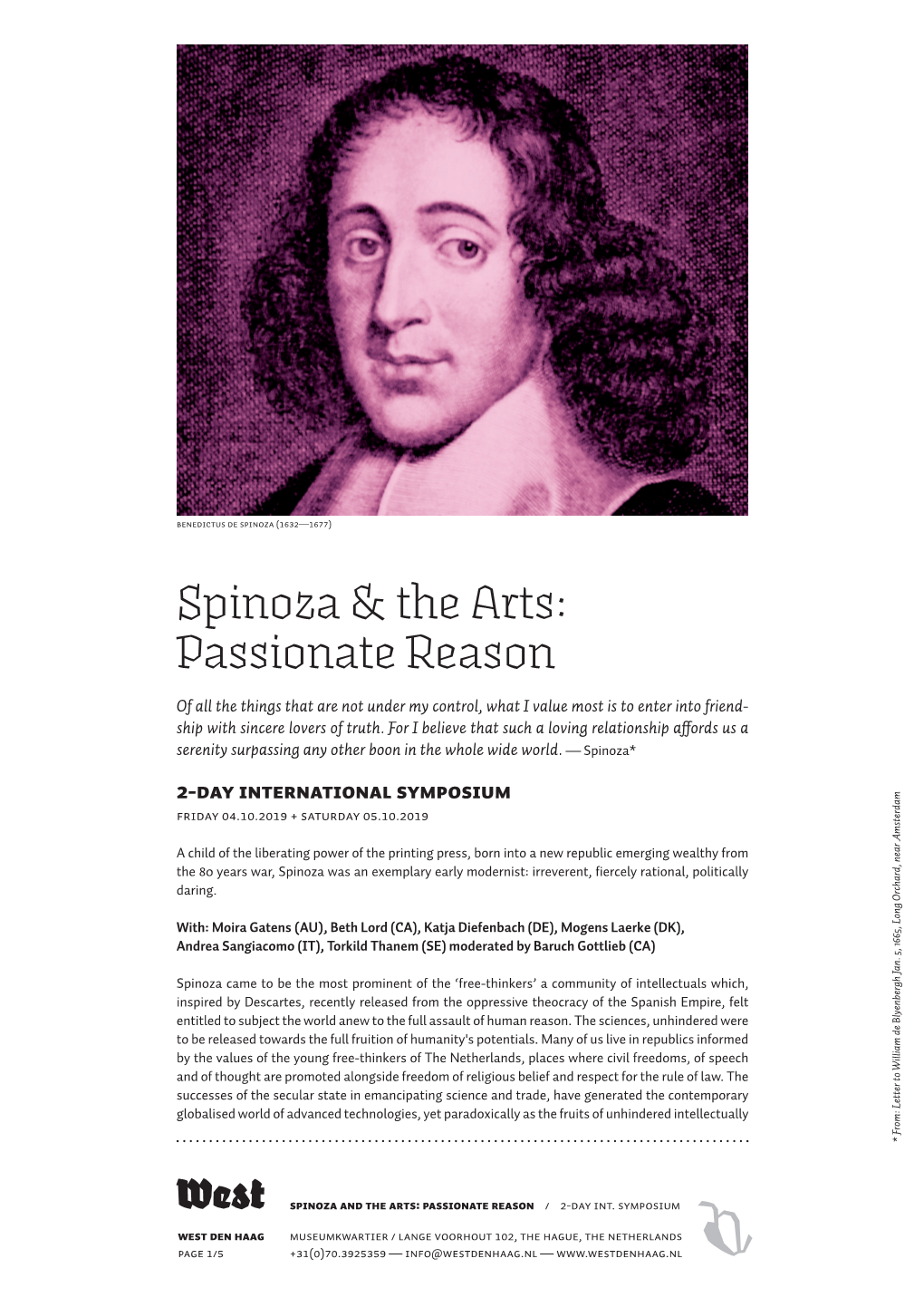 Spinoza & the Arts