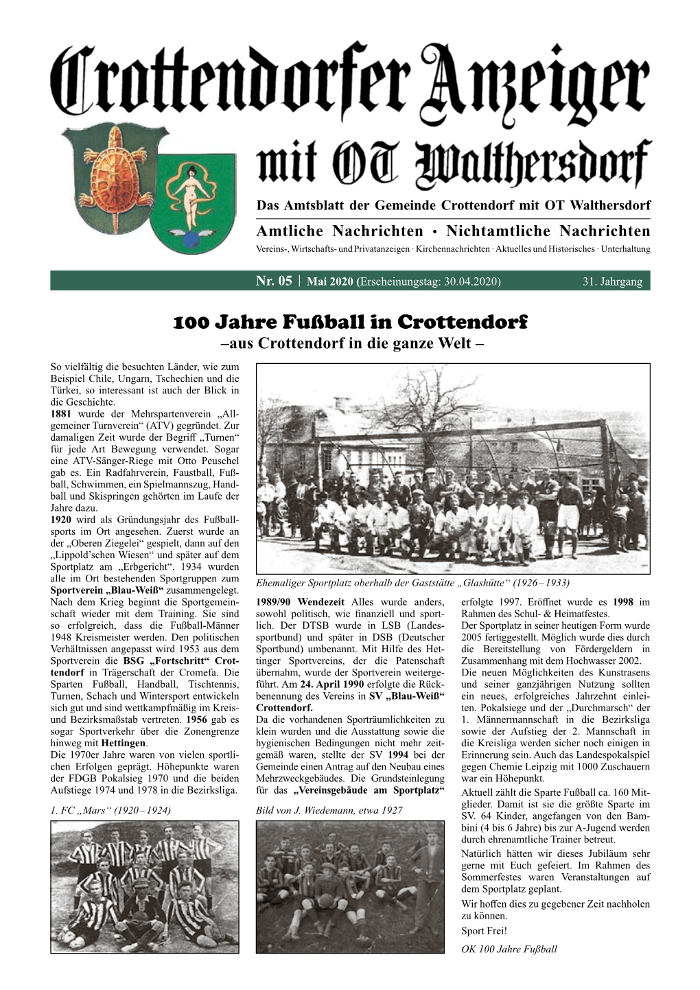 100 Jahre Fußball in Crottendorf