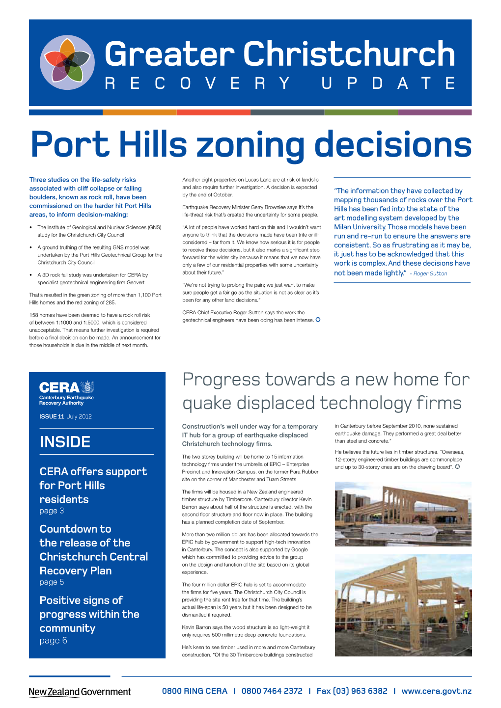 Greater Christchurch RECOVERY UPDATE Port Hills Zoning Decisions