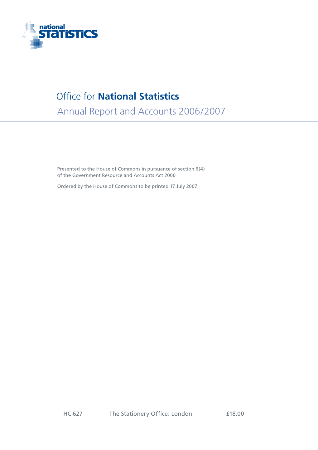 ONS Annual Report and Accounts 2006/07 HC