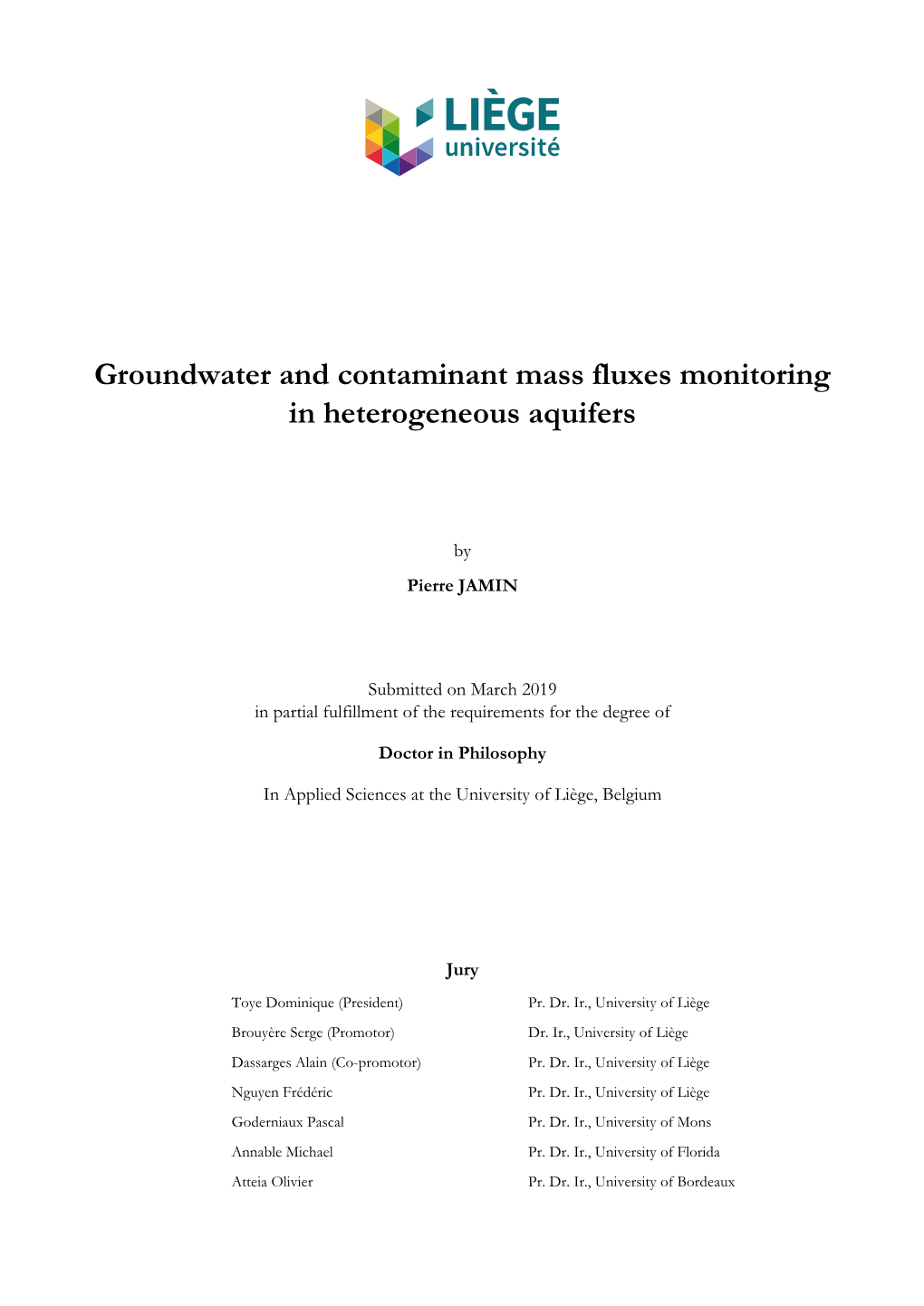 Groundwater and Contaminant Mass Fluxes Monitoring in Heterogeneous Aquifers