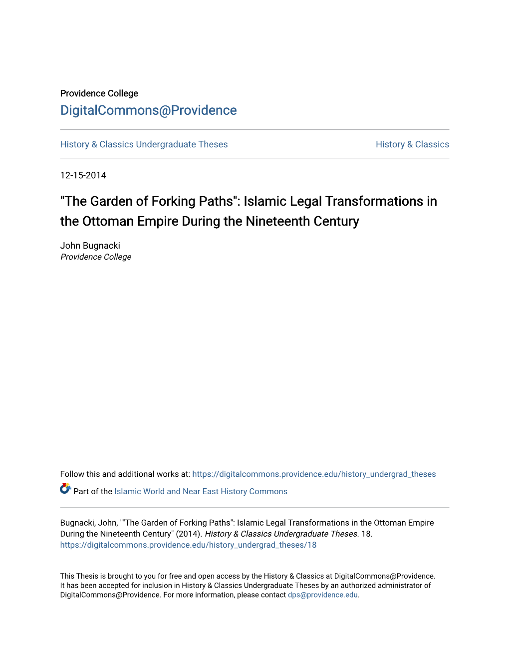 Islamic Legal Transformations in the Ottoman Empire During the Nineteenth Century