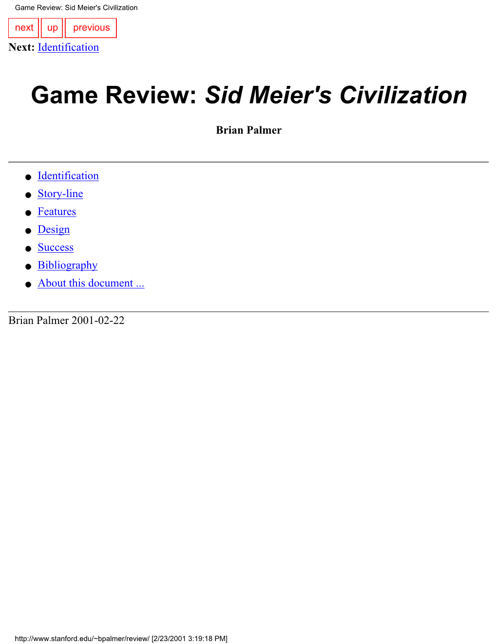 Game Review: Sid Meier's Civilization