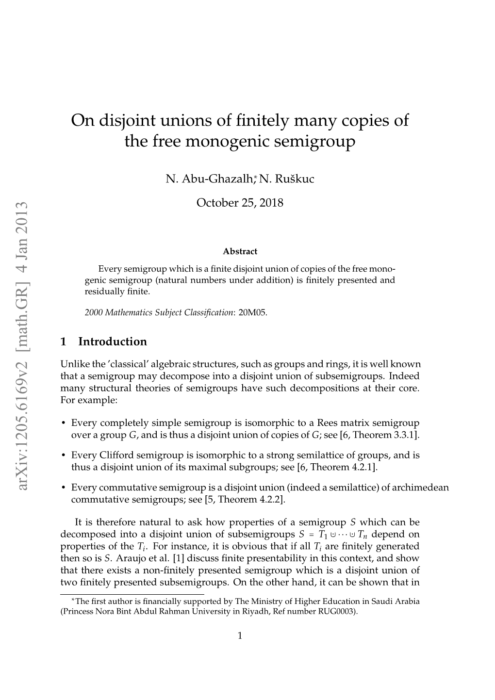 On Disjoint Unions of Finitely Many Copies of the Free Monogenic