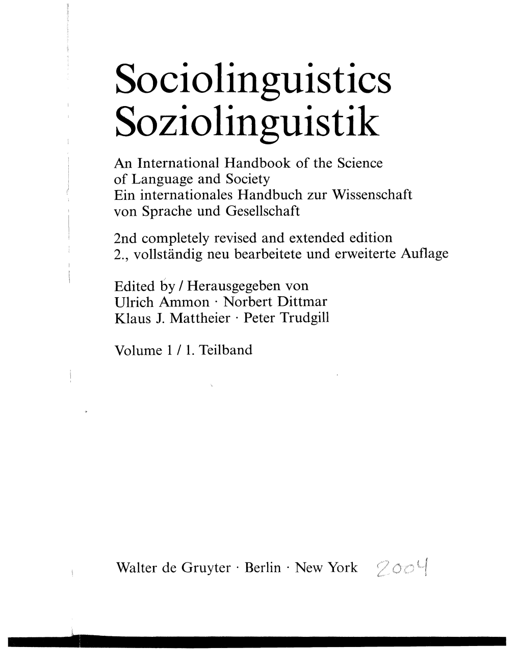 Interactional Sociolinguistics/Lnteraktionale Soziolinguistik Transcfj Tants