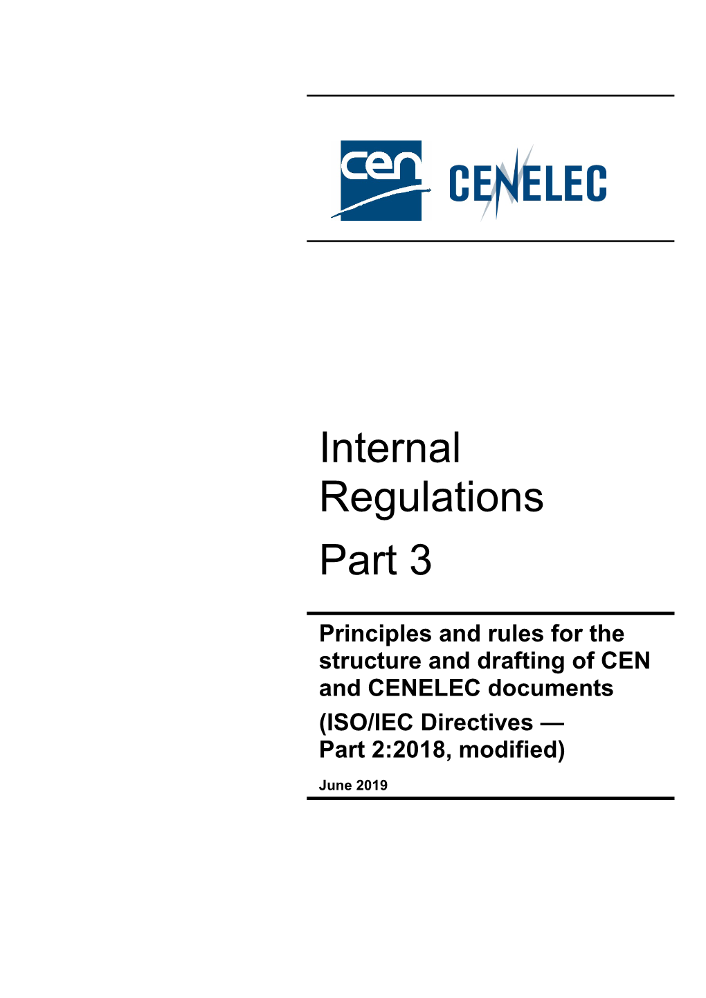 CEN-CENELEC Internal Regulations