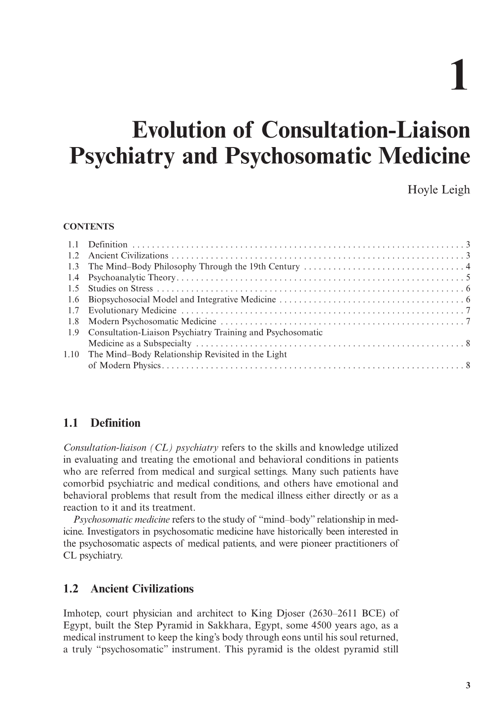 Evolution of Consultation-Liaison Psychiatry and Psychosomatic Medicine