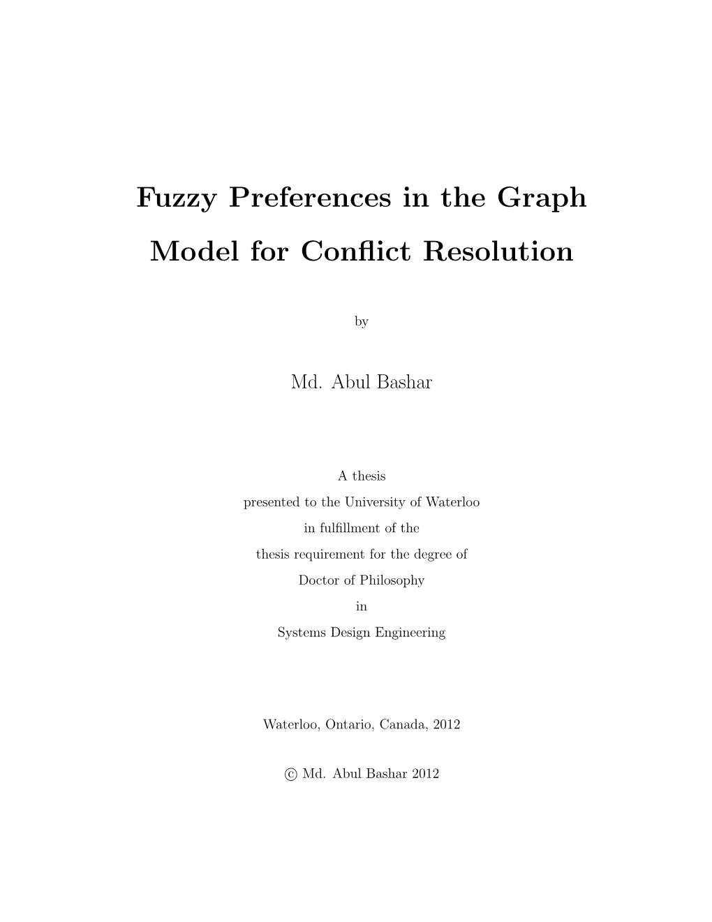 Fuzzy Preferences in the Graph Model for Conflict Resolution