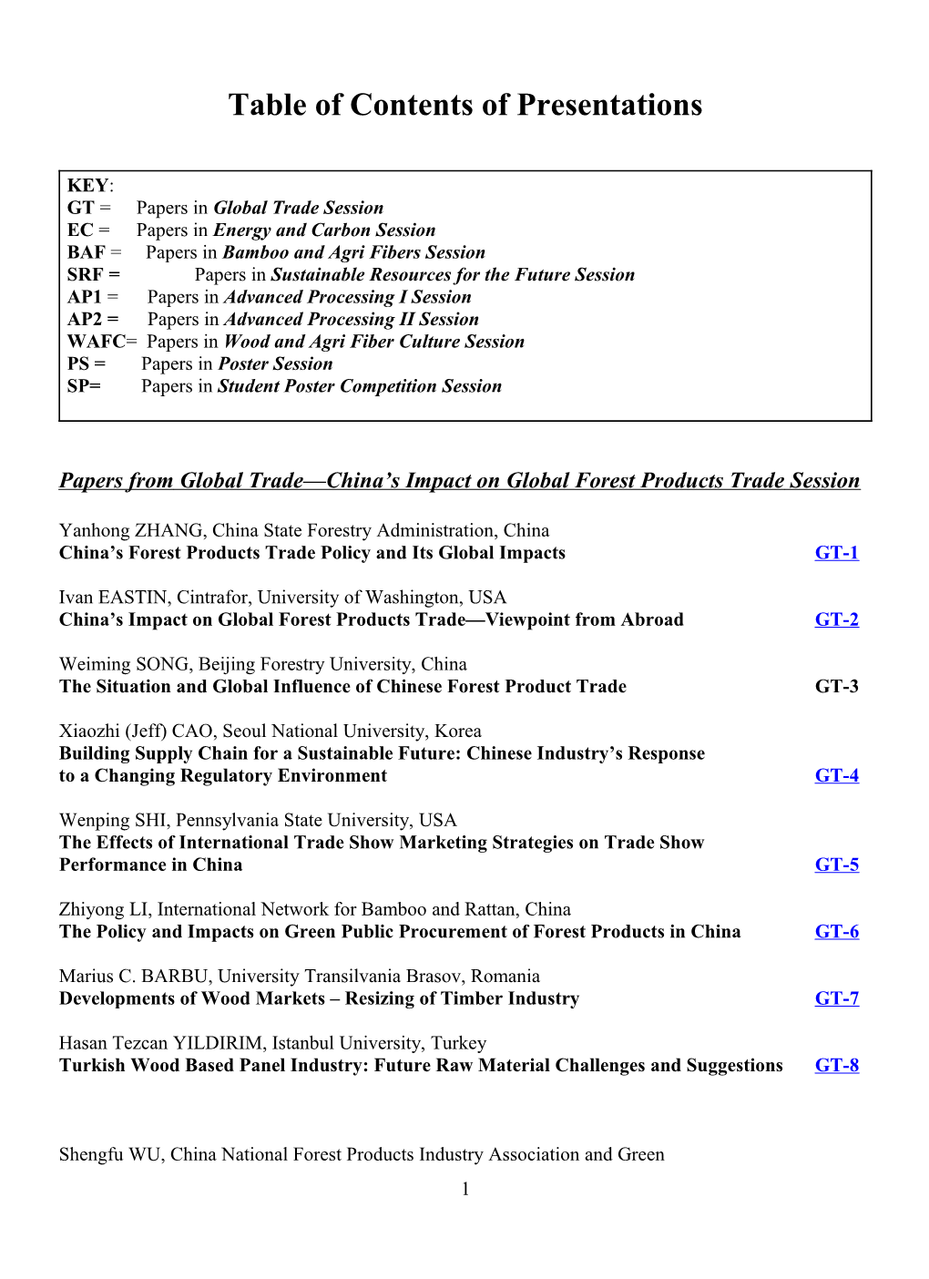 EC = Papers in Energy and Carbon Session