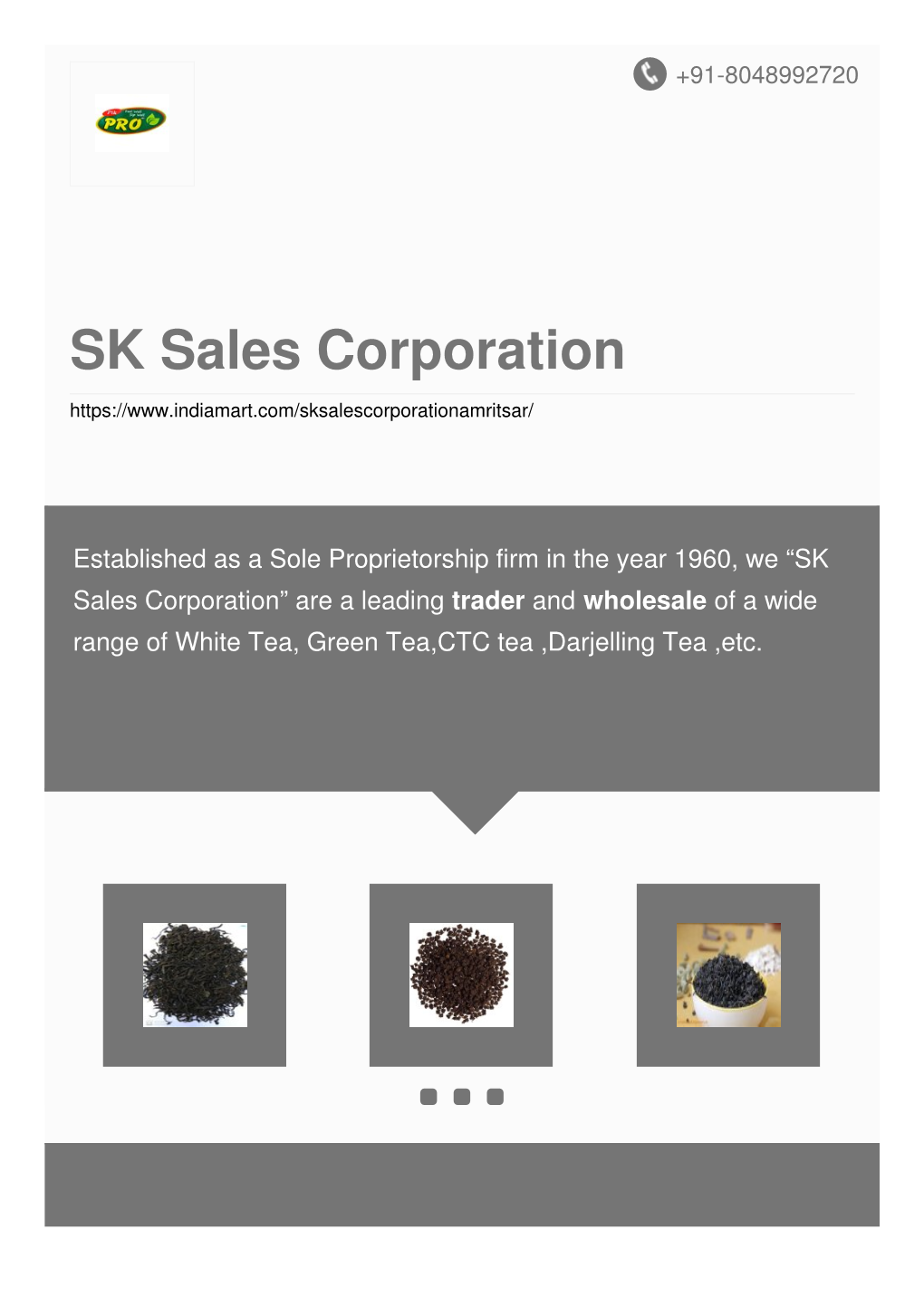 SK Sales Corporation