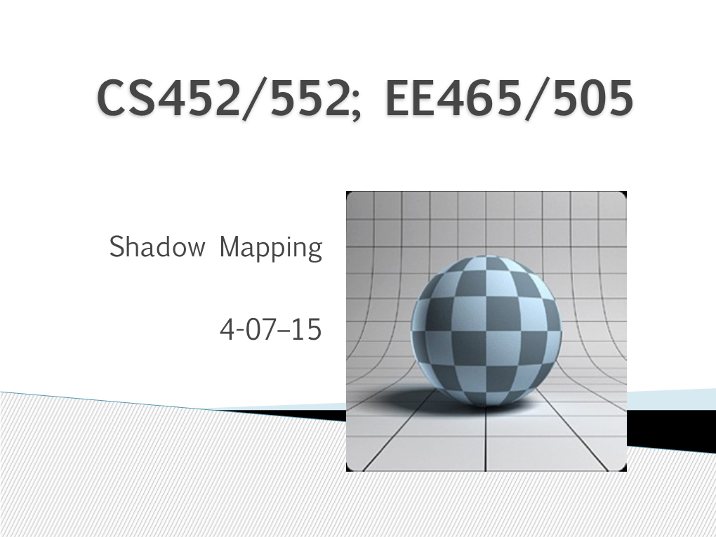 Cs452/552; Ee465/505