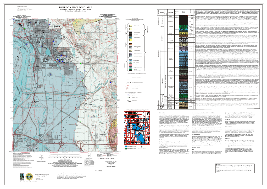 BEDROCK GEOLOGIC MAP ILLINOIS STATE GEOLOGICAL SURVEY Wood River Quadrangle, Madison County, Illinois Shelburn A