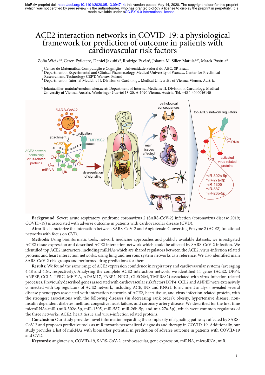 ACE2 Interaction Networks in COVID-19