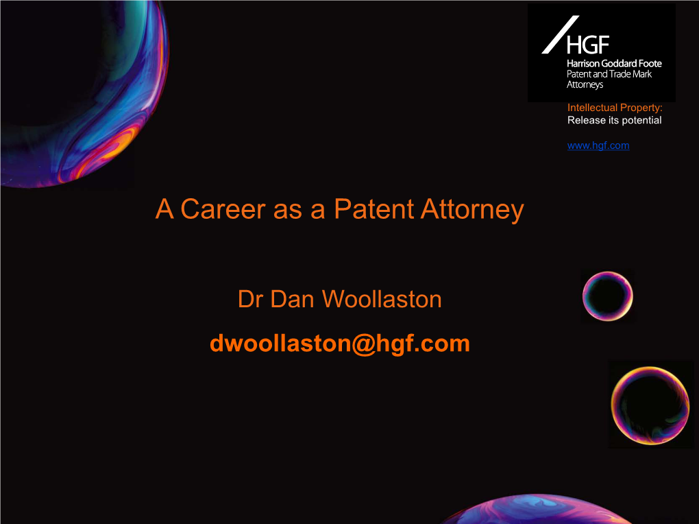 A Career As a Patent Attorney