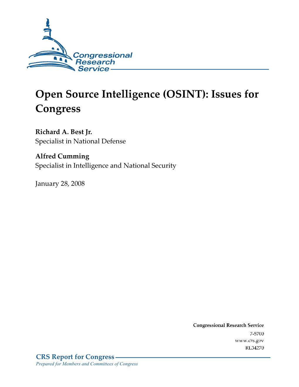 Open Source Intelligence (OSINT)