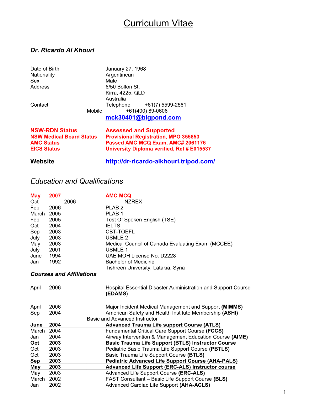 Curriculum Vitae s246