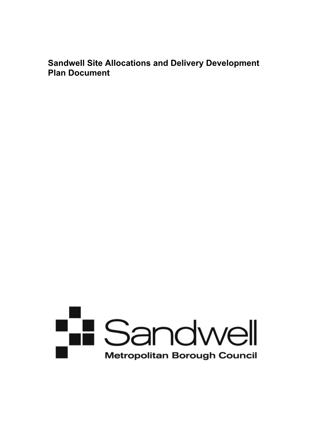 Sandwell Site Allocations and Delivery Development Plan Document