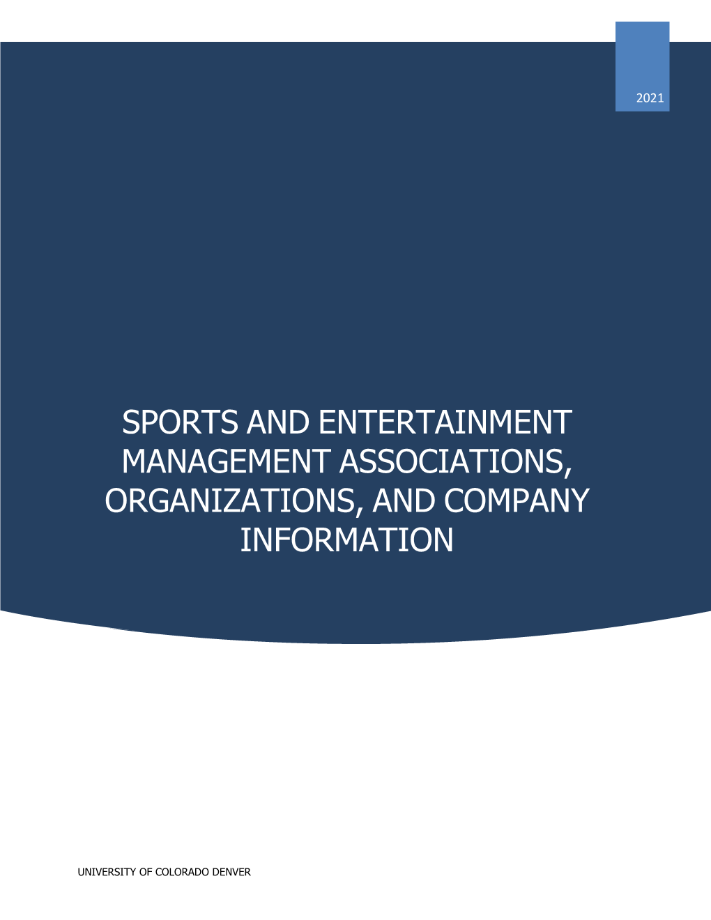 Sports and Entertainment Management Associations, Organizations, and Company Information