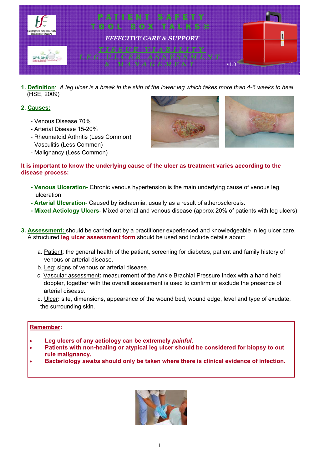 Leg Ulcer Management