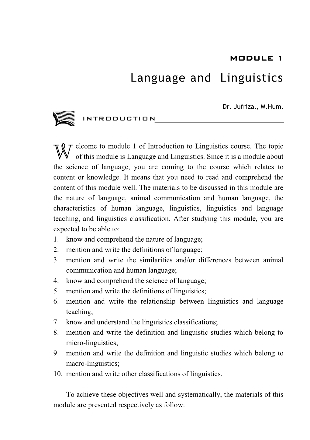 Language and Linguistics