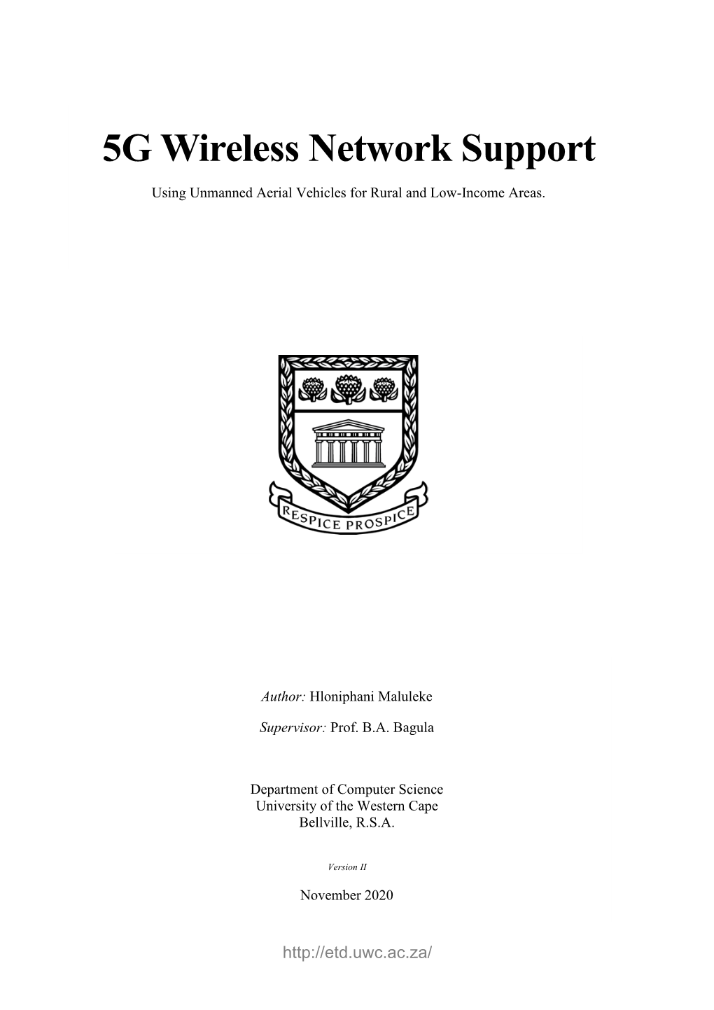 5G Wireless Network Support