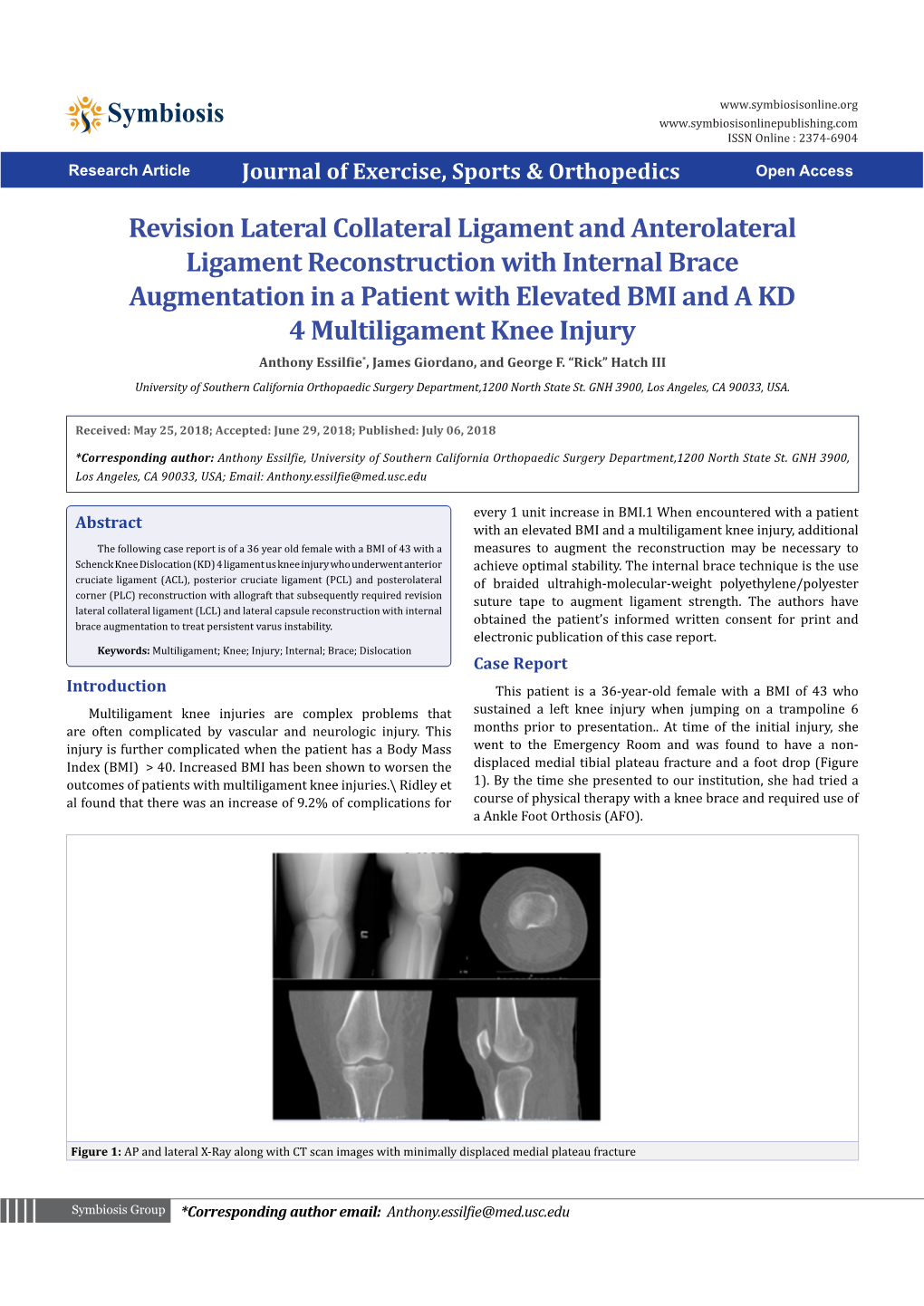 Revision Lateral Collateral Ligament and Anterolateral Ligament