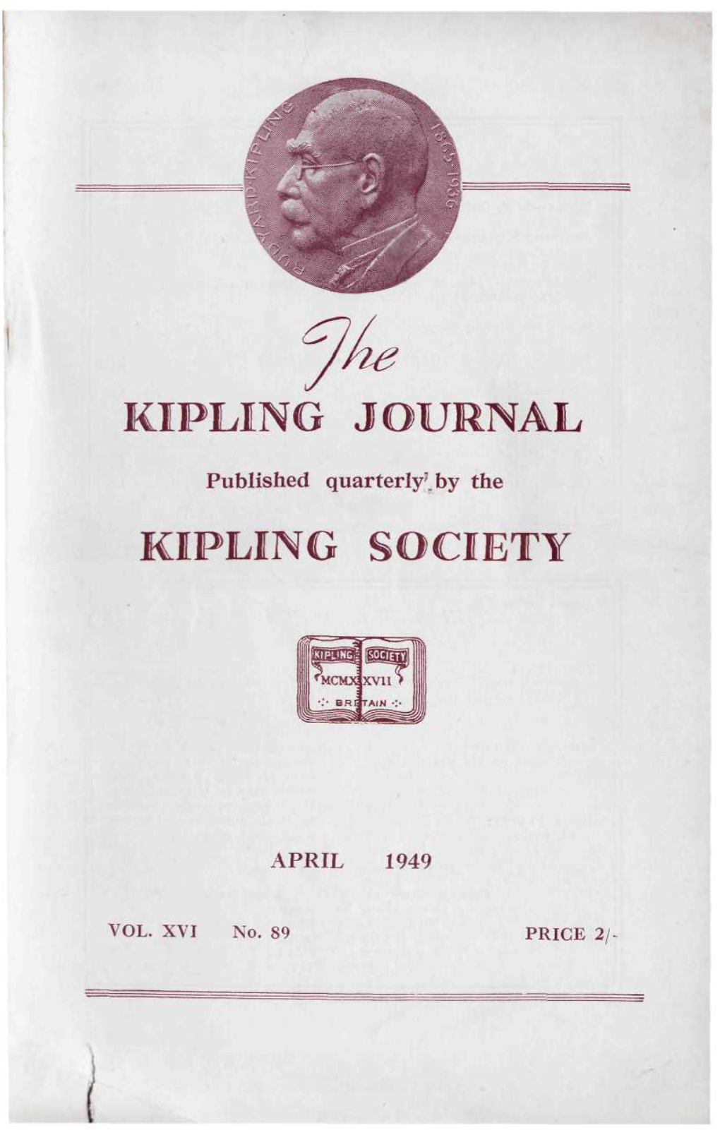 Rudyard Kipling—Major-General Ian Hay Beith, C.B.E., M.C 3