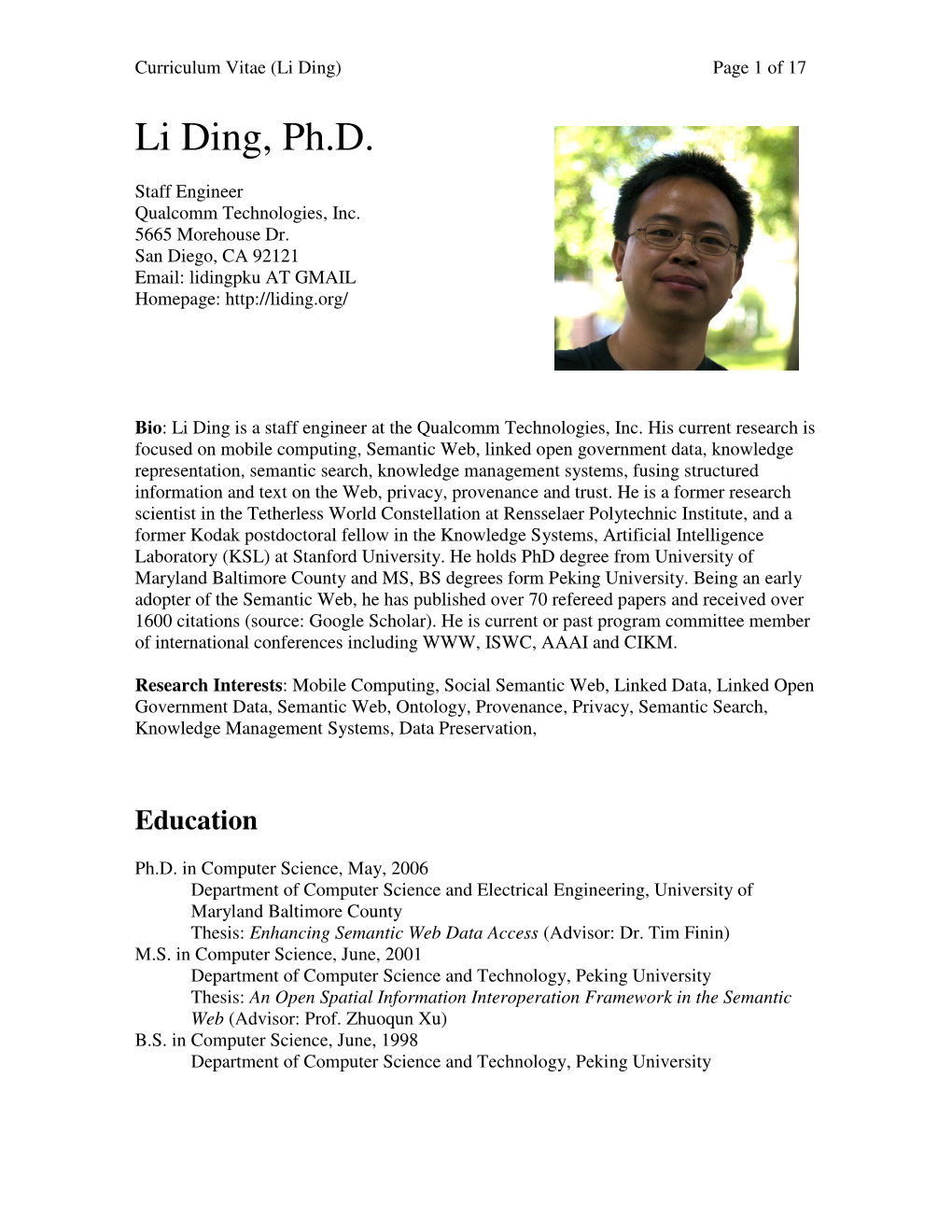 Li Ding, Ph.D