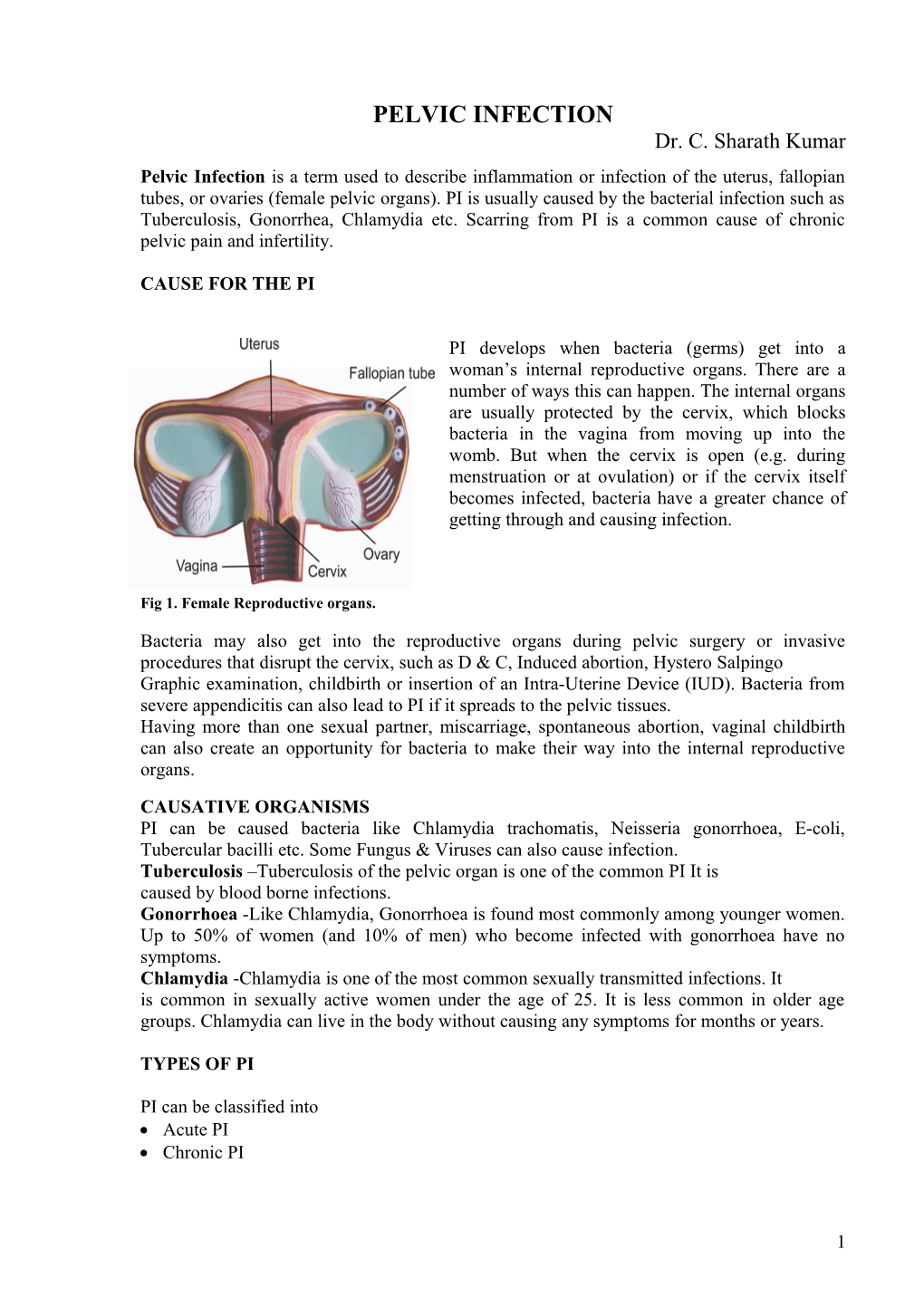 Pelvic Inflamation Disease (Pid)