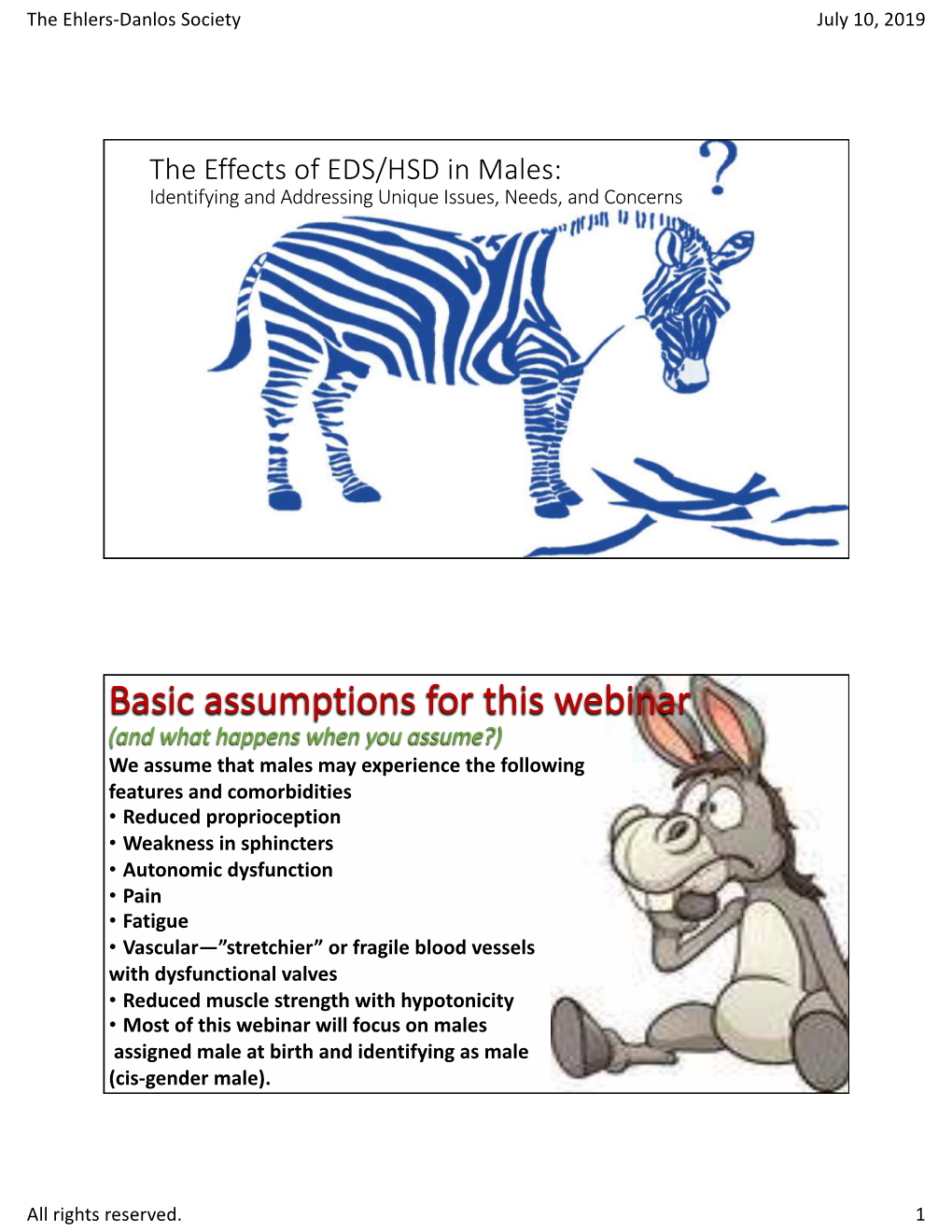 The Effects of EDS/HSD in Males: Identifying and Addressing Unique Issues, Needs, and Concerns