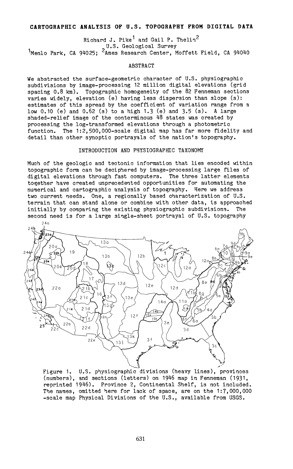 On 1946 Map in Fenneman (1931, Reprinted 1946)