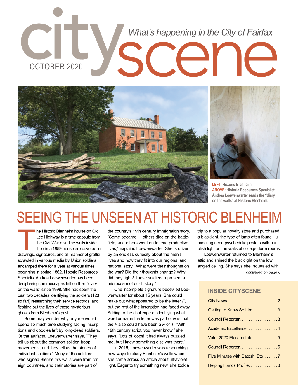 SEEING the UNSEEN at HISTORIC BLENHEIM He Historic Blenheim House on Old the Country’S 19Th Century Immigration Story