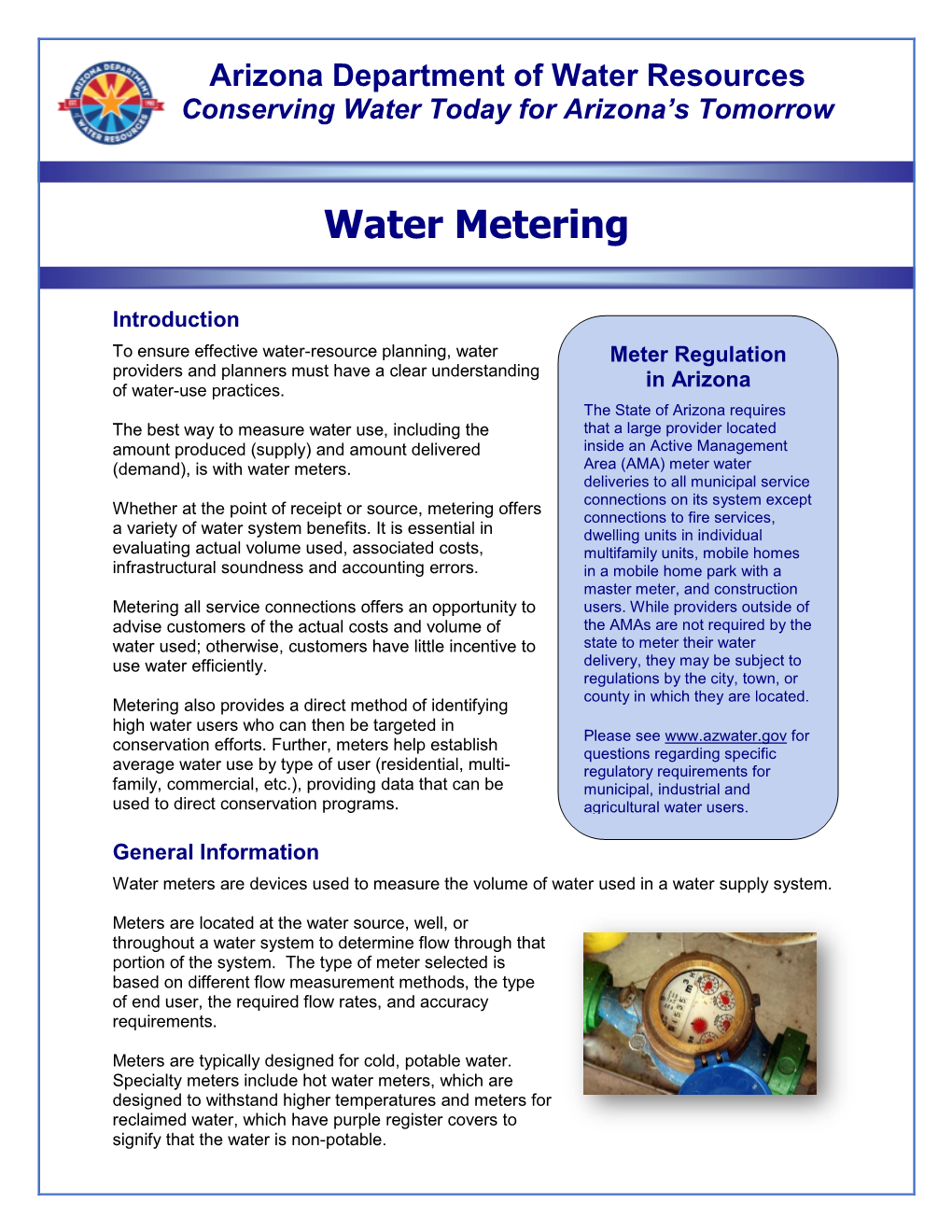 Reading Your Water Meter