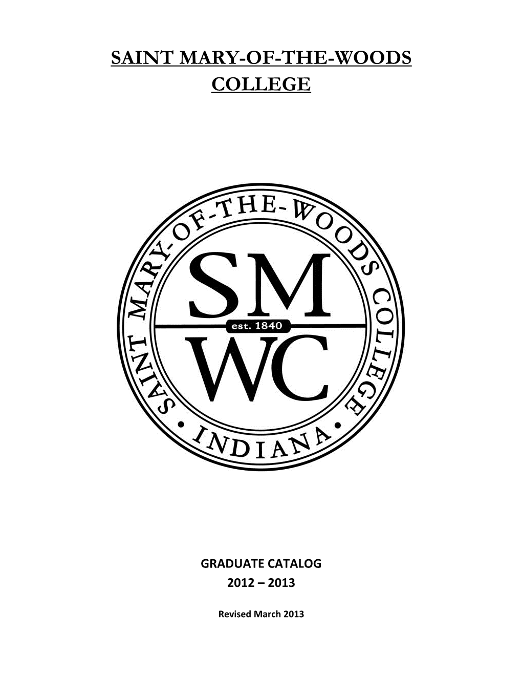 2012-2013 Graduate Catalog