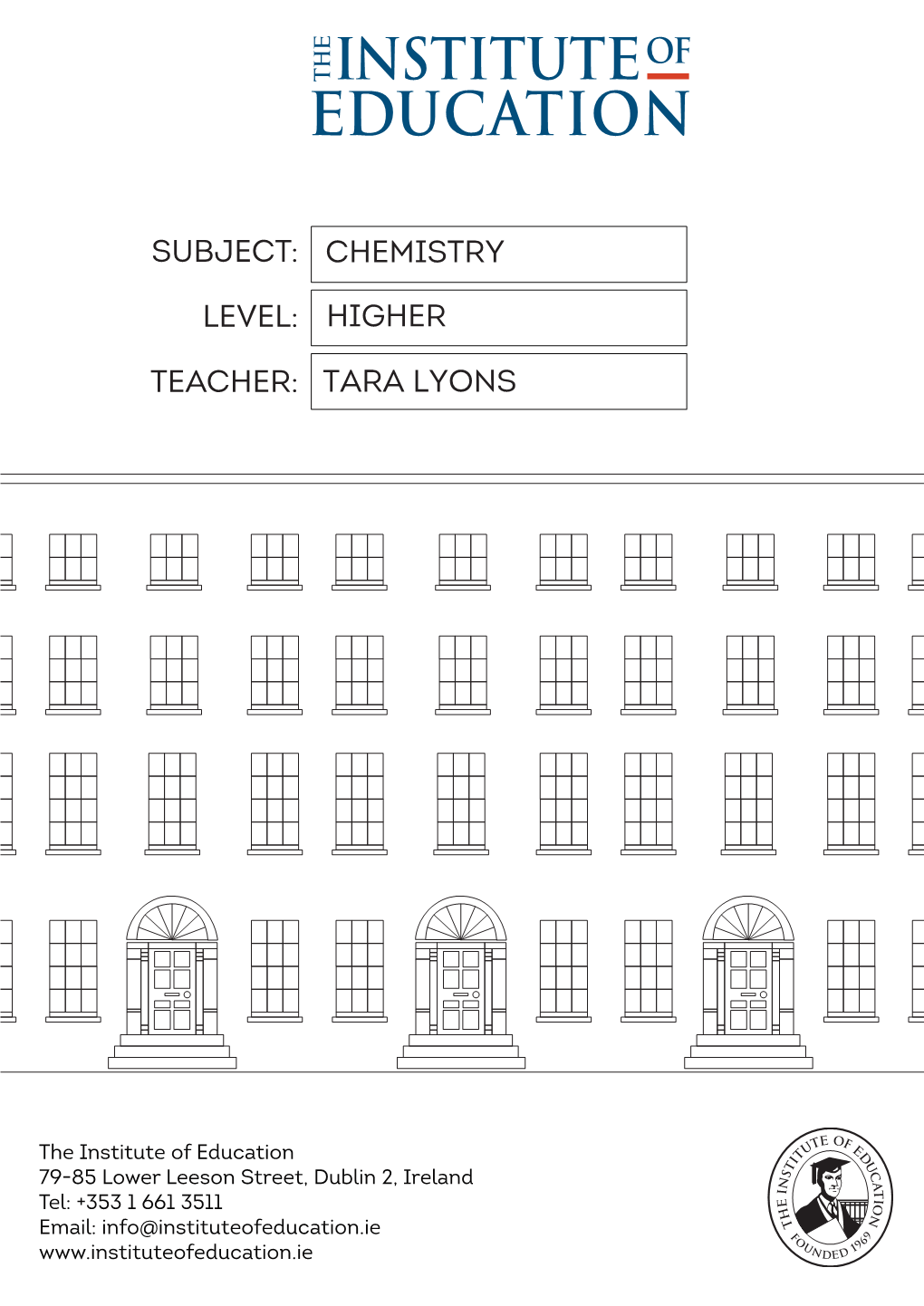 Teacher: Chemistry Higher Tara Lyons