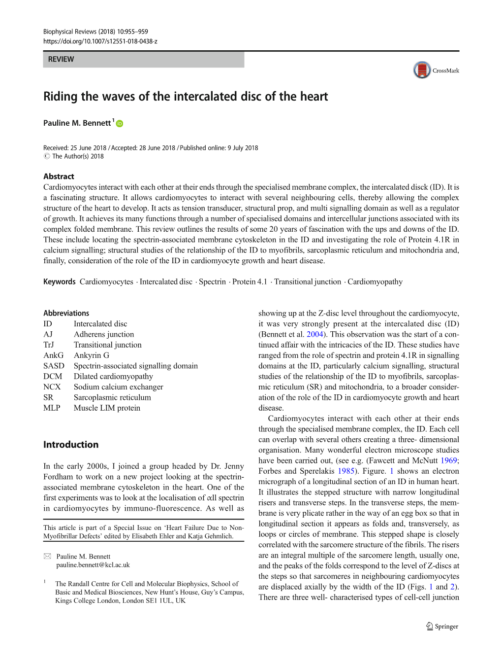 Riding the Waves of the Intercalated Disc of the Heart