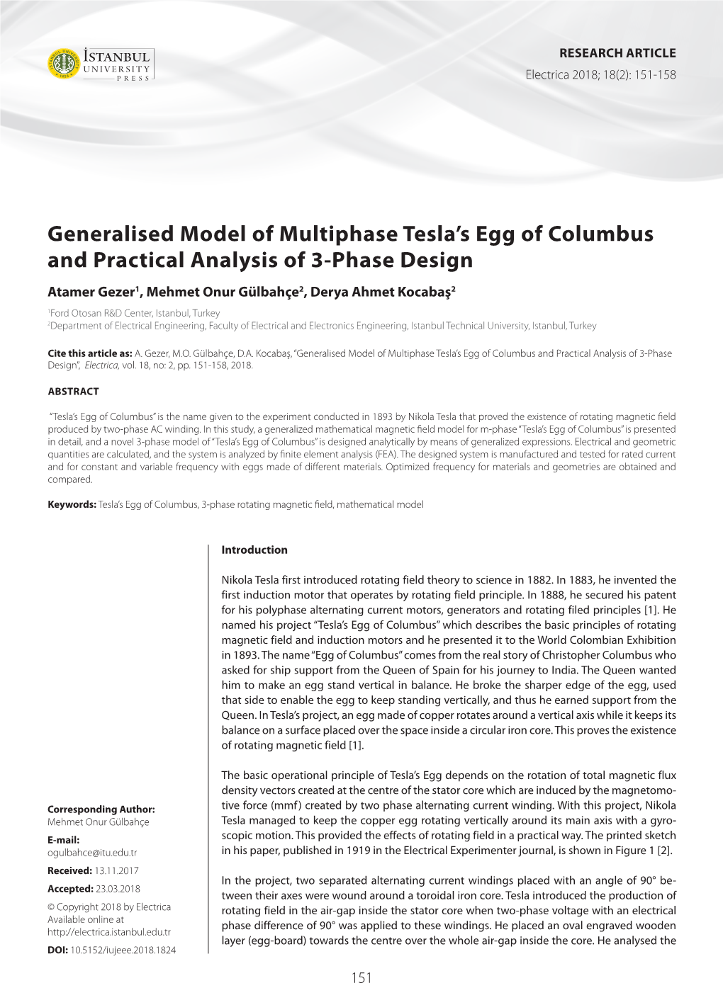 Generalised Model of Multiphase Tesla's Egg of Columbus and Practical Analysis of 3-Phase Design