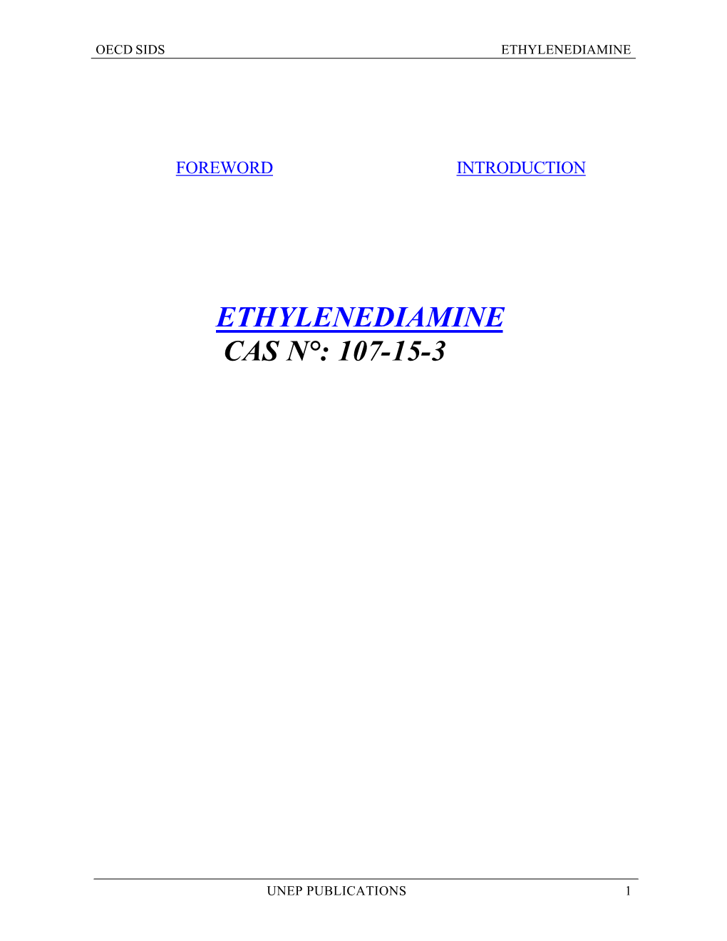 Ethylenediamine Cas N°: 107-15-3