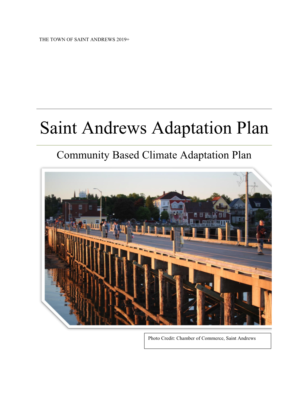 Saint Andrews Adaptation Plan Community Based Climate Adaptation Plan