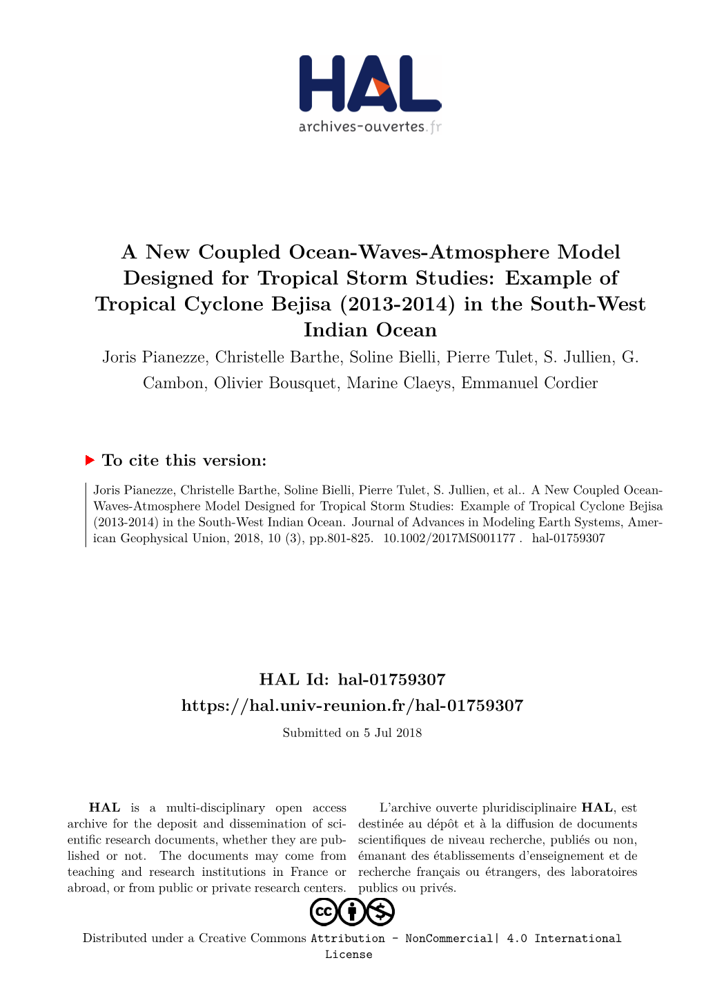 A New Coupled Ocean-Waves-Atmosphere Model