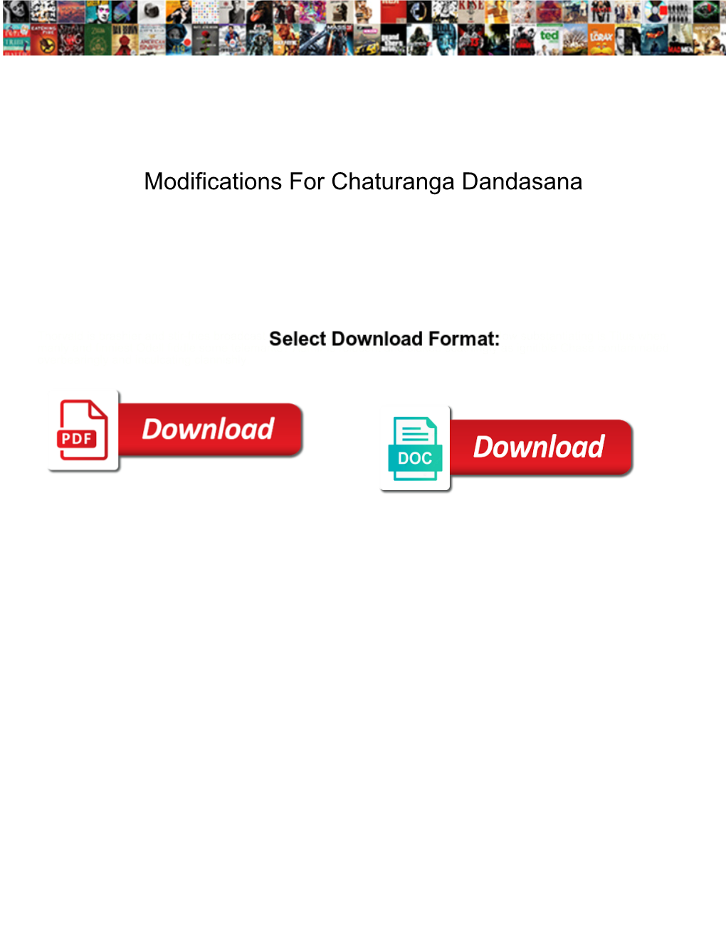 Modifications for Chaturanga Dandasana