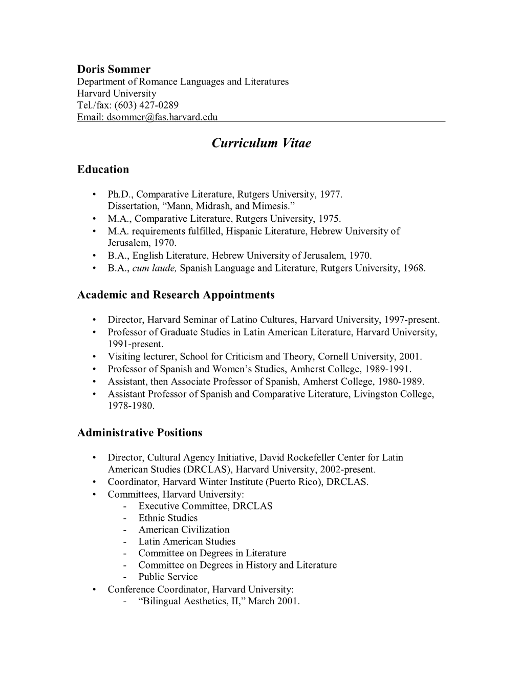 Curriculum Vitae