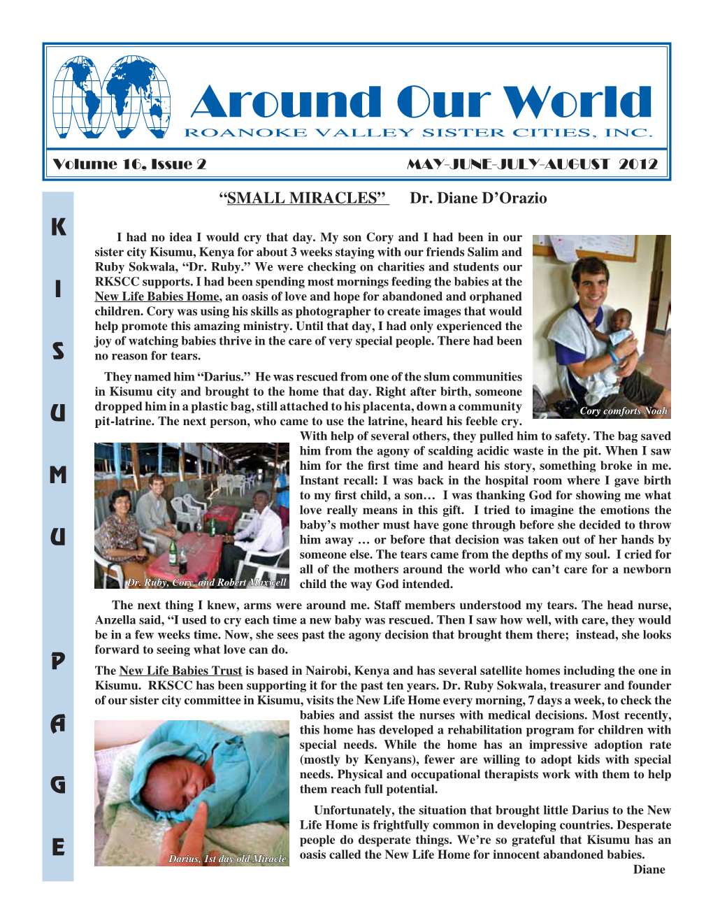 August 2012 Newsletter