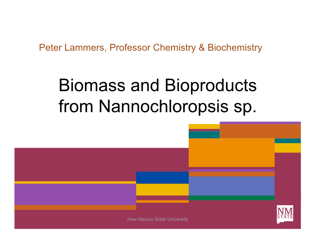 Biomass and Bioproducts from Nannochloropsis Sp