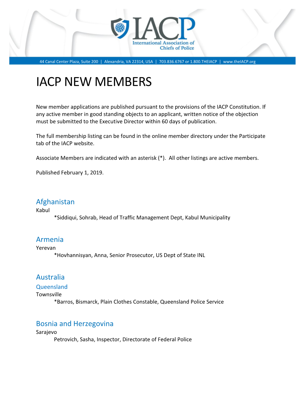 Iacp New Members